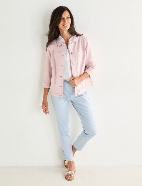 Ella J Jacket Cotton, Pale Pink product photo View 03 L