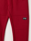 Mac & Ellie Knee Panel Trackpant, Red product photo View 03 S