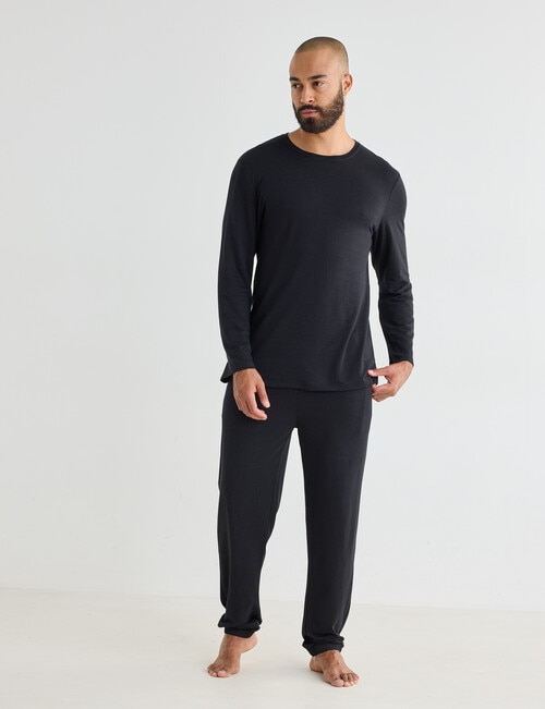 Mazzoni Viscose Rayon from Bamboo Sleep Pant, Black product photo View 03 L