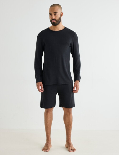 Mazzoni Viscose Rayon from Bamboo Sleep Short, Black product photo View 05 L