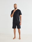 Mazzoni Viscose Rayon from Bamboo Short Sleeve Sleep Tee, Black product photo View 03 S
