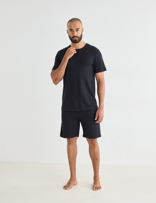 Mazzoni Viscose Rayon from Bamboo Short Sleeve Sleep Tee, Black product photo View 03 L