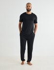 Mazzoni Viscose Rayon from Bamboo Short Sleeve Sleep Tee, Black product photo View 05 S