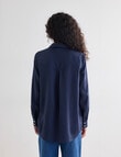 Denim Republic Lyocell Shirt, Insignia Blue product photo View 02 S