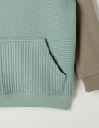 Mac & Ellie Spliced Textured Hoodie, Mint product photo View 03 S