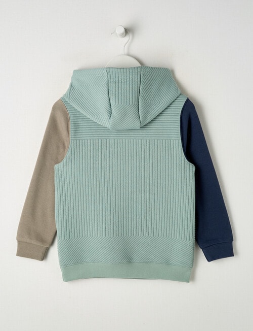 Mac & Ellie Spliced Textured Hoodie, Mint product photo View 04 L
