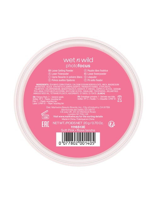 wet n wild Photo Focus Loose Setting Powder Soft Pink product photo View 07 L