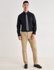 Laidlaw + Leeds Long Sleeve Stretch Shirt, Black product photo View 03 S