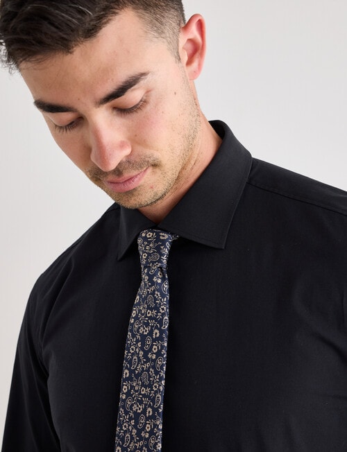 Laidlaw + Leeds Long Sleeve Stretch Shirt, Black product photo View 04 L