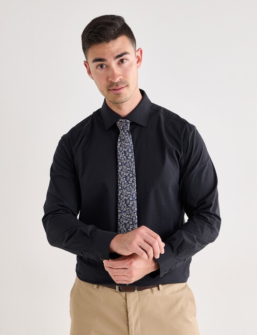 Laidlaw + Leeds Long Sleeve Stretch Shirt, Black product photo