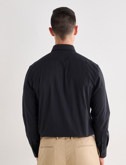 Laidlaw + Leeds Long Sleeve Stretch Shirt, Black product photo View 02 L