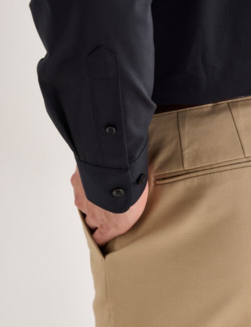 Laidlaw + Leeds Long Sleeve Stretch Shirt, Black product photo View 05 L