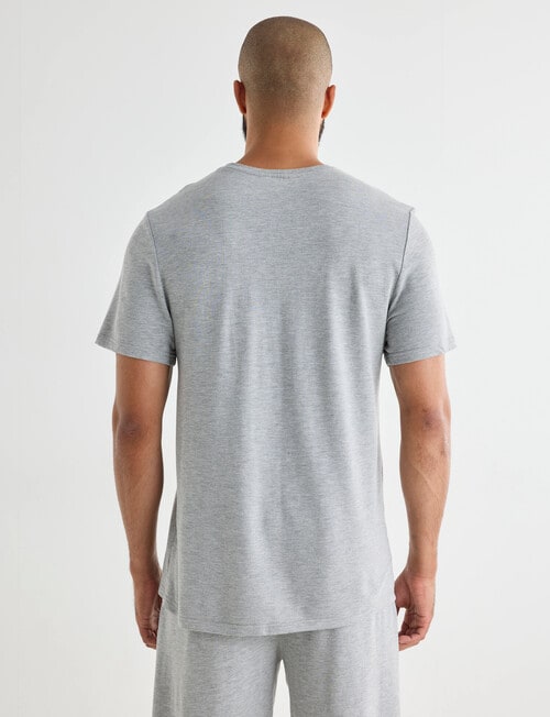 Mazzoni Viscose Rayon from Bamboo Short Sleeve Sleep Tee, Grey Marle product photo View 02 L