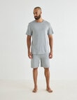 Mazzoni Viscose Rayon from Bamboo Short Sleeve Sleep Tee, Grey Marle product photo View 03 S