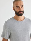 Mazzoni Viscose Rayon from Bamboo Short Sleeve Sleep Tee, Grey Marle product photo View 04 S