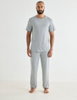 Mazzoni Viscose Rayon from Bamboo Short Sleeve Sleep Tee, Grey Marle product photo View 05 S