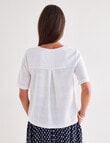 Ella J Textured Shell Top, White product photo View 02 S