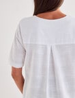 Ella J Textured Shell Top, White product photo View 06 S