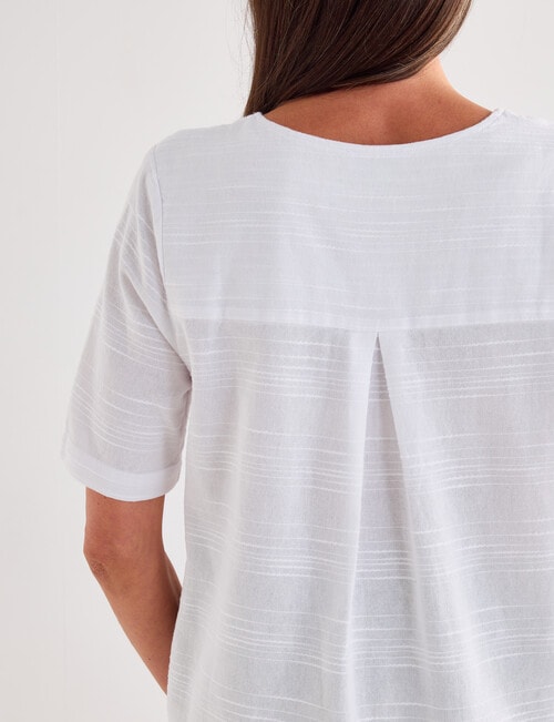 Ella J Textured Shell Top, White product photo View 06 L