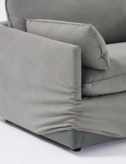 Marcello&Co Aspen Cover Fabric 2.5 Seater Sofa Bed. Grey V2 product photo View 02 L