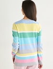 Ella J Crewneck Jumper, Multi Stripe product photo View 02 S