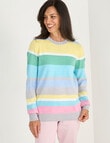 Ella J Crewneck Jumper, Multi Stripe product photo View 05 S