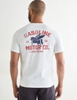Gasoline Motor Co. Printed Tee, Vintage White product photo View 05 S