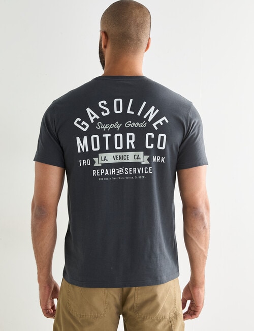 Gasoline Motor Co. Printed Tee, Vintage Black product photo View 02 L