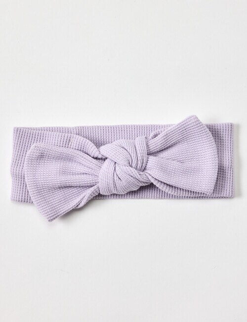 Teeny Weeny Waffle Headband, 2-Pack, Lilac & Pink product photo View 02 L