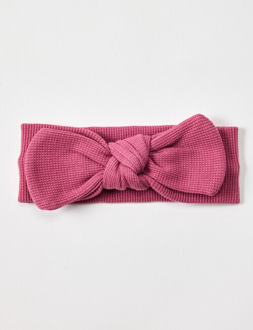 Teeny Weeny Waffle Headband, 2-Pack, Pink & Cream product photo View 02 L