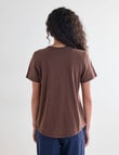 Zest Organic Cotton Short Sleeve Tee, Chocolate product photo View 02 S