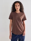 Zest Organic Cotton Short Sleeve Tee, Chocolate product photo View 05 S