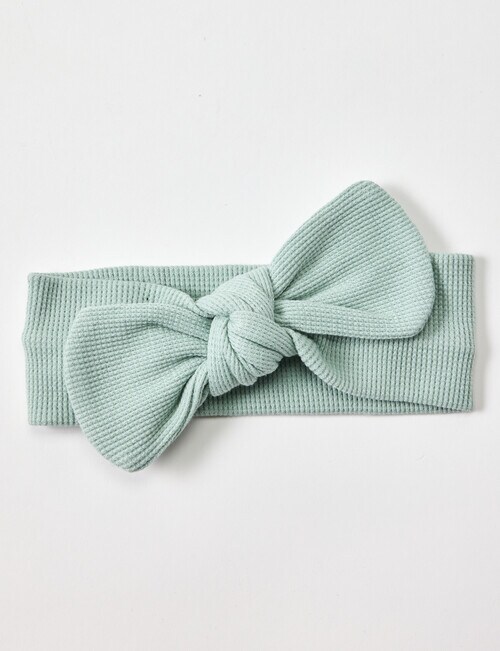 Teeny Weeny Waffle Headband, 2-Pack, White & Green product photo View 02 L