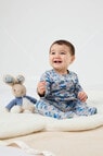 Teeny Weeny Sleep Stretch Cotton Flower Sleepsuit, Pink product photo View 13 S