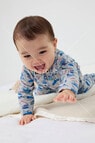 Teeny Weeny Sleep Stretch Cotton Flower Sleepsuit, Pink product photo View 14 S