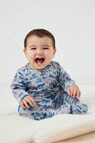 Teeny Weeny Sleep Stretch Cotton Flower Sleepsuit, Pink product photo View 29 S