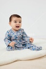 Teeny Weeny Sleep Stretch Cotton Flower Sleepsuit, Pink product photo View 33 S
