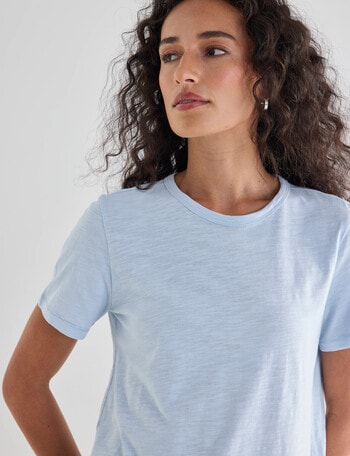 Zest Organic Cotton Short Sleeve Tee, Winter Sky Blue product photo