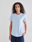 Zest Organic Cotton Short Sleeve Tee, Winter Sky Blue product photo View 04 S