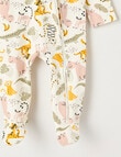 Teeny Weeny Sleep Stretch Cotton Safari Sleepsuit, Cream product photo View 03 S