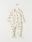 Teeny Weeny Sleep Stretch Cotton Bunny Sleepsuit, Cream product photo