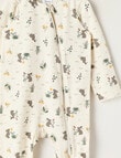 Teeny Weeny Sleep Stretch Cotton Bunny Sleepsuit, Cream product photo View 02 S