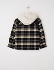 Mac & Ellie Long Sleeve Hooded Shirt, Black product photo View 02 S