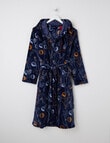 Sleep Squad Basketball Hooded Robe, Midnight Blue, 8-16 product photo