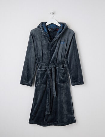 Sleep Squad Gamer Hooded Robe, Future Grey, 8-16 product photo