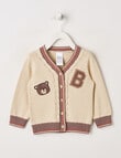 Teeny Weeny V-Neck Knit Cardigan, Chalk product photo