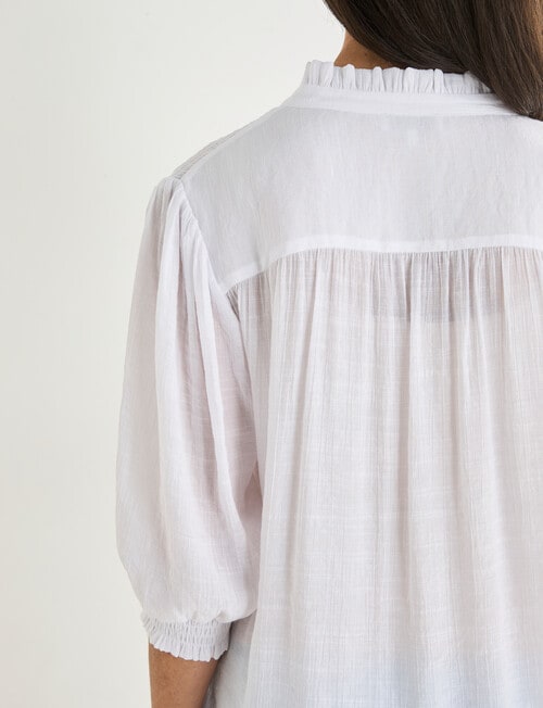 Ella J Romantic Shirt, White product photo View 07 L