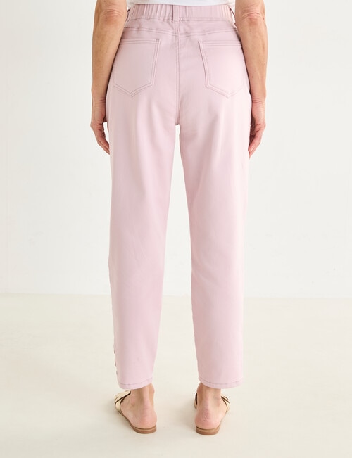 Ella J Coloured Jean, Pale Pink product photo View 02 L