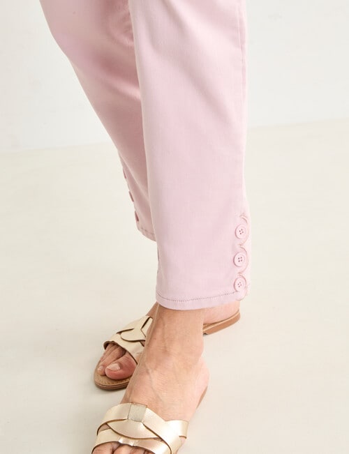 Ella J Coloured Jean, Pale Pink product photo View 06 L