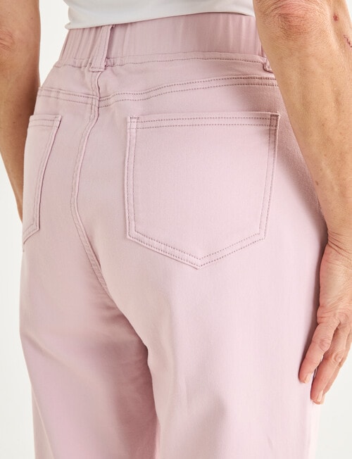 Ella J Coloured Jean, Pale Pink product photo View 07 L